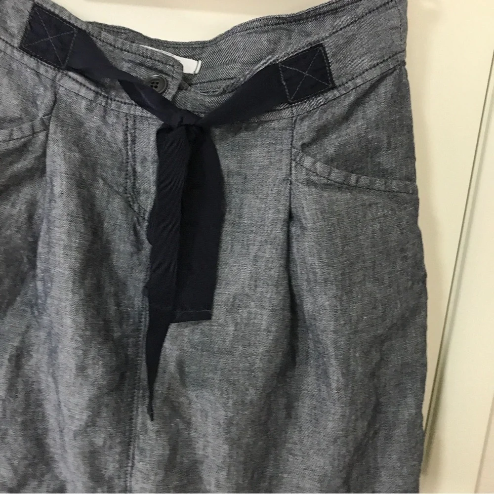 3/$15 Ann Taylor loft linen blend blue skirt